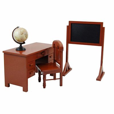 The Queen's Treasures Vintage Style Wooden 18 in. Doll School Teachers Desk And Accessories