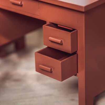 Image showing  Vintage Style Wooden 18 in. Doll School Teachers Desk And Accessories