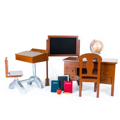 The Queen's Treasures 18 pc. Vintage Classroom Furniture and Accessory Set for 18 in. Dolls