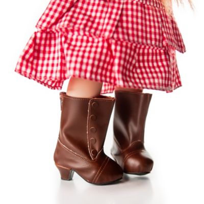 Image showing  1890's Style Brown Boots Plus Shoe Box for 18 in. Dolls