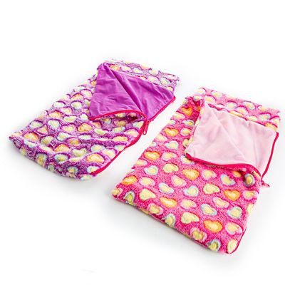 The Queen's Treasures Set of Two Pink & Purple Sleeping Bags for 18 in. Dolls