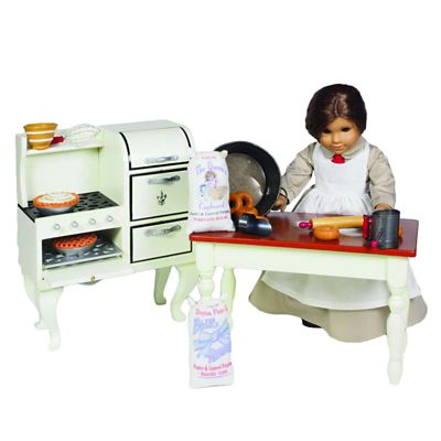 Image showing  Vintage Kitchen Baking Tool Set And Food for 18 in. Dolls, 7 pc.