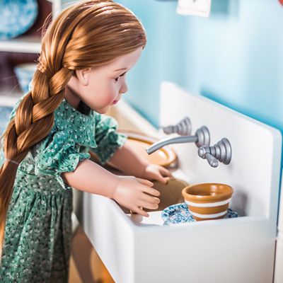 Image showing  1930's Style Farmhouse Sink for 18 in. Doll Kitchens