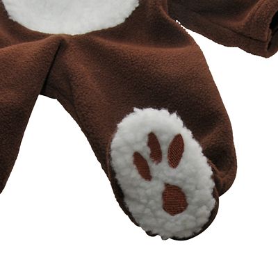Image showing  Brown and White Bear Sleeper Pajama Clothes Intended for 15 in. Bitty Baby Dolls