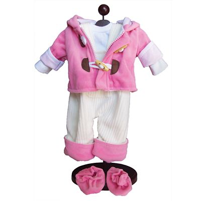 The Queen's Treasures Pink & Cream Overalls Outfit Set Intended for 15 in. Bitty Baby Dolls