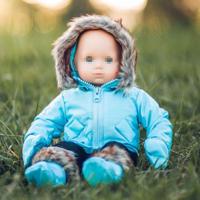 Image showing  Complete Blue Snow Suit Outfit Intended for 15 in. Bitty Baby Dolls