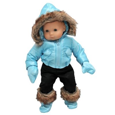 Image showing  Complete Blue Snow Suit Outfit Intended for 15 in. Bitty Baby Dolls