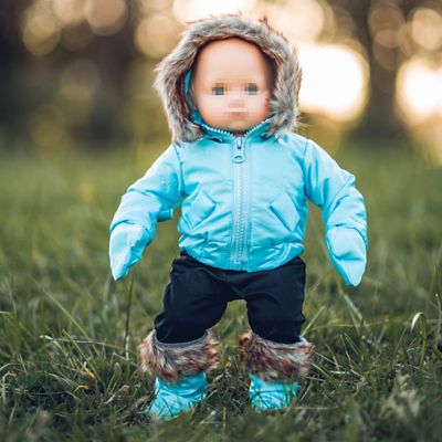 Image showing  Complete Blue Snow Suit Outfit Intended for 15 in. Bitty Baby Dolls