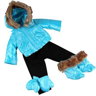 Image showing  Complete Blue Snow Suit Outfit Intended for 15 in. Bitty Baby Dolls