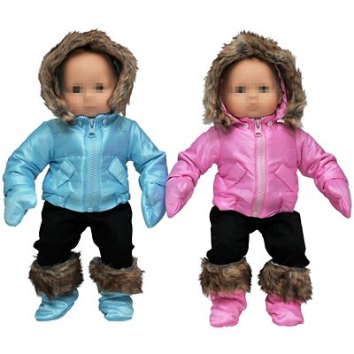 Image showing 6 th The Queen's Treasures Complete Blue Snow Suit Outfit Intended for 15 in. Bitty Baby Dolls
