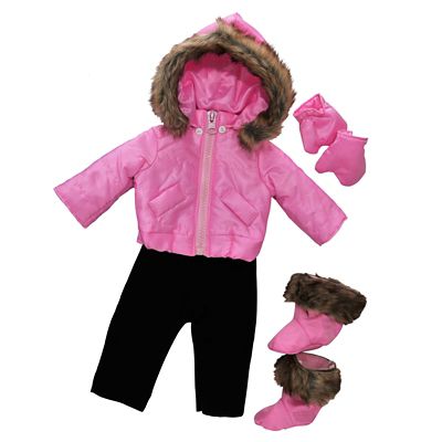 Image showing  Complete Pink Snow Suit Intended for 15 in. Bitty Baby Dolls