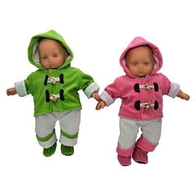 Image showing  Two Complete Overall Outfits Intended for 15 in. Bitty Baby Dolls