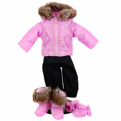Image showing  Blue and Pink Snowsuit Sets Intended for 15 in. Bitty Baby Dolls