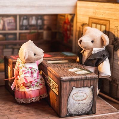 Image showing  My First Little House Oleson's Bear Family and Mercantile Play Set