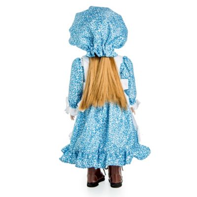 Image showing  Little House on the Prairie Blue Calico Dress for 18 in. Dolls, 4 pc.