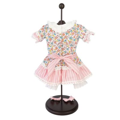 Image showing  Little House on the Prairie Pink Floral Dress for 18 in. Dolls, 4 pc.
