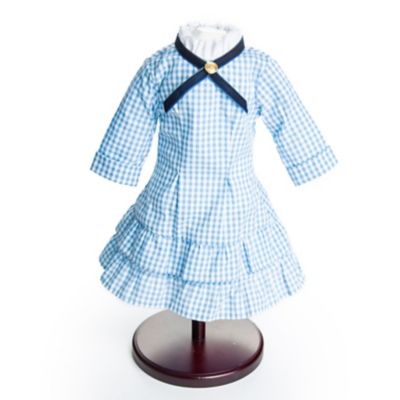 The Queen's Treasures Little House on the Prairie Mary Ingalls Blue Check Dress for 18 in. Dolls