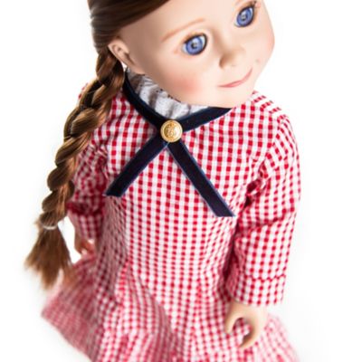 Image showing 6 th The Queen's Treasures Little House on the Prairie Laura Ingalls Red Check Dress for 18 in. Doll
