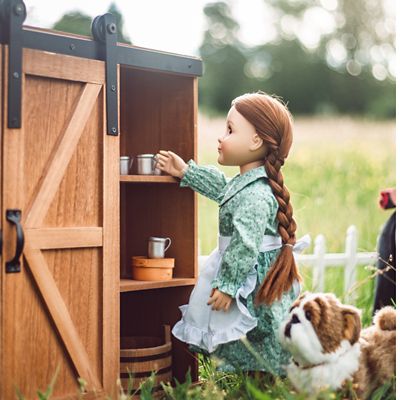 Image showing  Little House on the Prairie Clothes Storage and Accessory Trunk for 18 in. Dolls