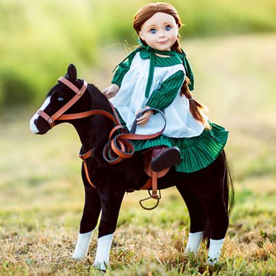 Image showing  Little House on the Prairie Green Prairie Dress Outfit for 18 in. Dolls