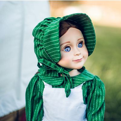 Image showing  Little House on the Prairie Green Prairie Dress Outfit for 18 in. Dolls