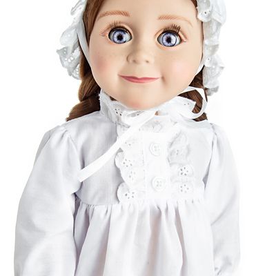 Image showing 6 th The Queen's Treasures Little House on the Prairie Nightgown Pajamas and Cap for 18 in. Dolls