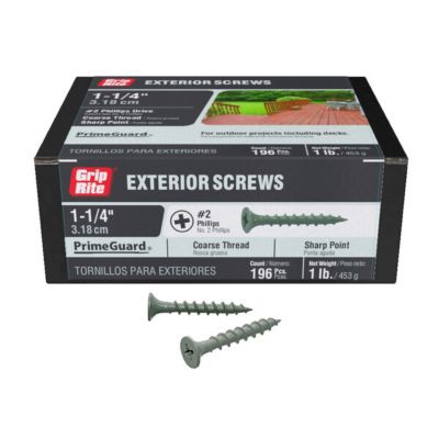 Image showing  1 lb. Primeguard Deck Screw 1-1/4 in. Gray