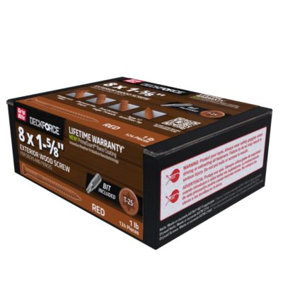 Image showing  Df- 1 lb. 1-5/8 in. Ext Scrw Red