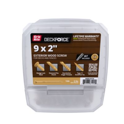 Grip-Rite 2 in. DeckForce Exterior Screws, Tan, 5 lb.