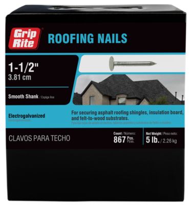 Grip-Rite 5 lb. Roofing Nail Eg 1-1/2 in.