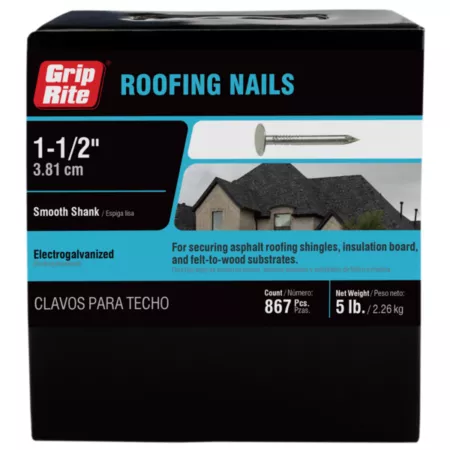 Grip-Rite 5 lb Roofing nail for example 1-1/2 in. Specialty Nails