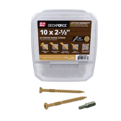 Image showing  2-1/2 in. DeckForce Exterior Screws, Tan, 5 lb.