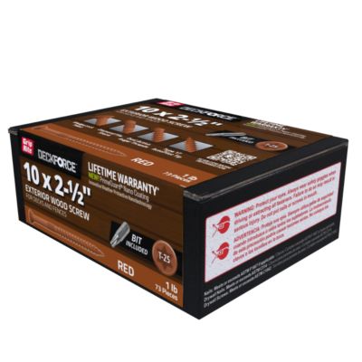 Image showing  Df- 1 lb. 2-1/2 in. Ext Scrw Red