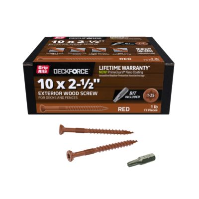 Image showing  Df- 1 lb. 2-1/2 in. Ext Scrw Red