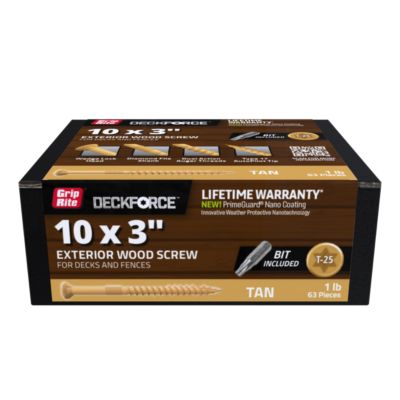 Grip-Rite Df- 1 lb. 3 in. Ext Screw Tan