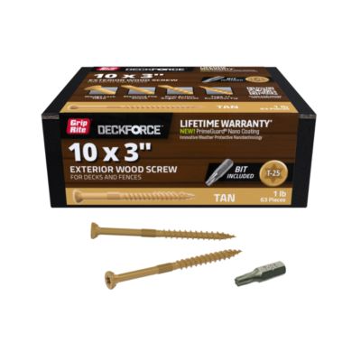 Image showing  3 in. DeckForce Exterior Screws, Tan, 1 lb.