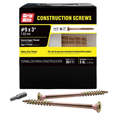 Image showing  3 in. Construction Screws, Gold, 5 lb.