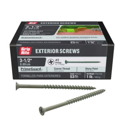 Image showing  1 lb. Primeguard Deck Screw 3-1/2 in. Gray