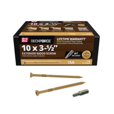 Image showing  3-1/2 in. DeckForce Exterior Screws, Tan, 1 lb.