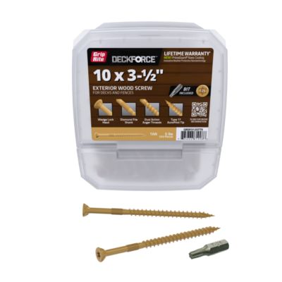 Image showing  3-1/2 in. DeckForce Exterior Screws, Tan, 5 lb.