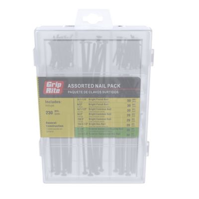 Grip-Rite Multi-Pack Nail Set, 230 ct.