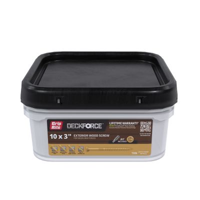 Grip-Rite 3 in. DeckForce Exterior Screws, Tan/Black, 800-Pack