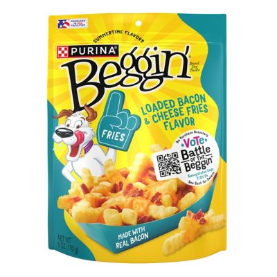 Purina Beggin' Purina Loaded Bacon and Cheese Fries Flavor Treats for Dogs, 6 oz.