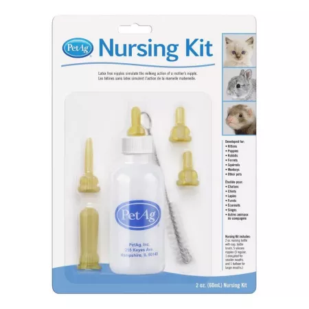 PetAg Small Animal Nursing Kit 2 oz. Kitten Milk Replacers & Bottles