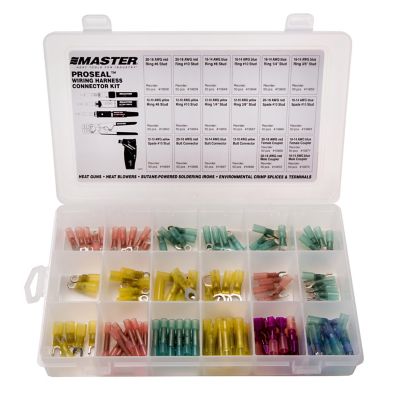 Image showing  Crimp and Heat Seal Electrical Connector Assortment Kit, 20 items, 115 pieces