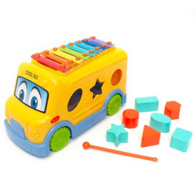 Image showing  Xylophone School Bus 9 pc. Shape & Sort, Color & Sounds Educational Toy