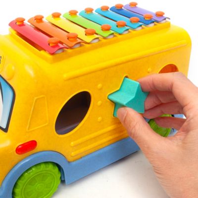 Image showing  Xylophone School Bus 9 pc. Shape & Sort, Color & Sounds Educational Toy