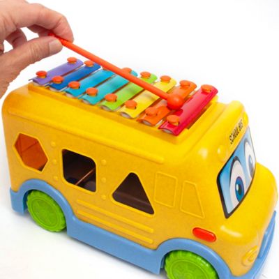 Image showing  Xylophone School Bus 9 pc. Shape & Sort, Color & Sounds Educational Toy