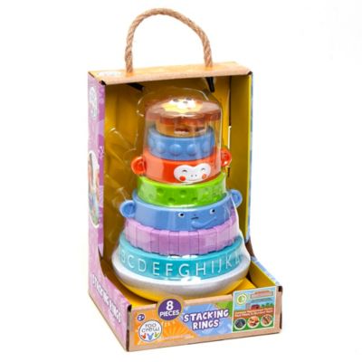 Roo Crew Stacking Rings 8 Pieces, Baby & Toddler Sensory Toy, Ages 2+