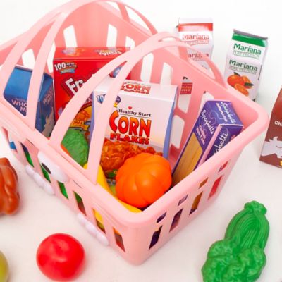 Image showing  Kitty Basket, Pink Cat Basket Playset With 16 pc., Ages 2+